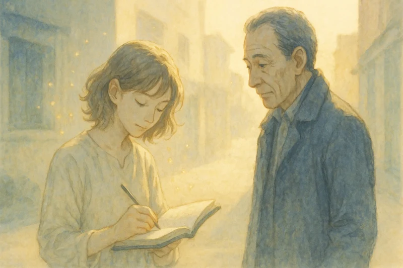 陽と地図師、香りを言葉に変える瞬間のAI生成画像（創作画像）