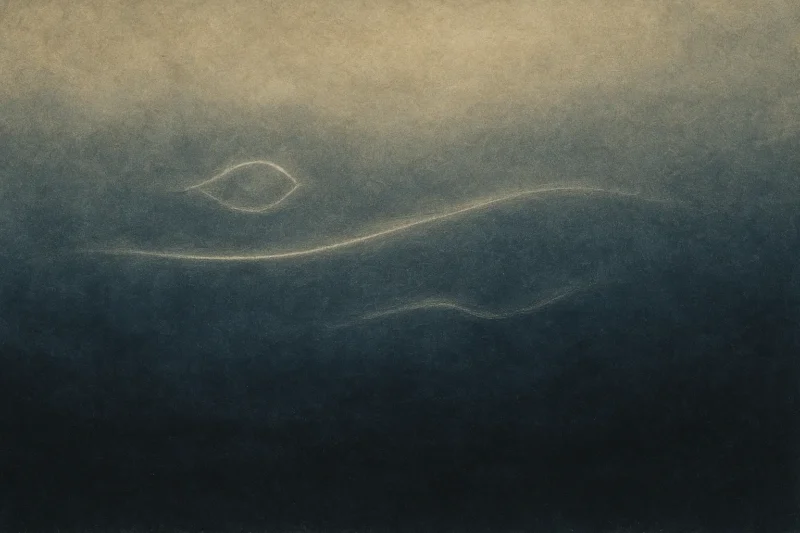 感覚の発達で揺らぎが後景へ退く象徴図AI生成画像（創作画像）