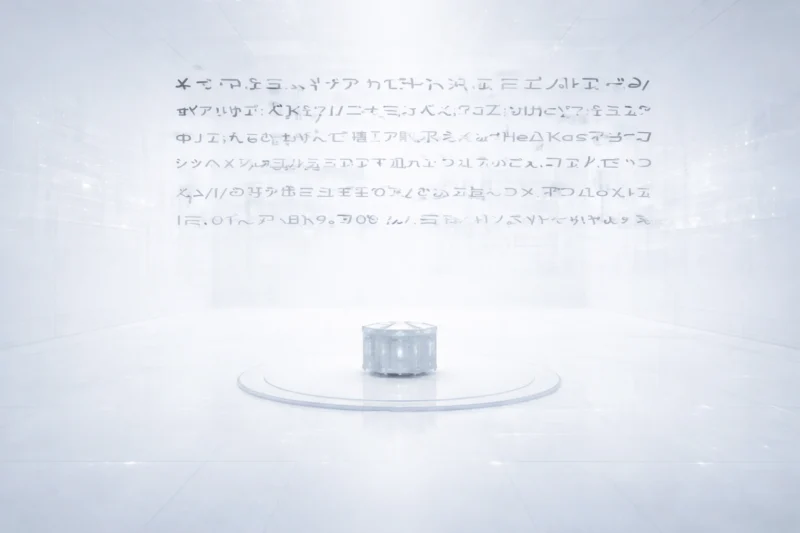 説明できない構造が留まる空間のAI生成画像(創作画像)