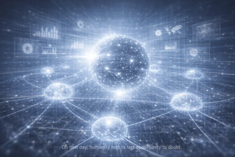 人類が疑う機会を失った日のAI生成画像(創作画像)