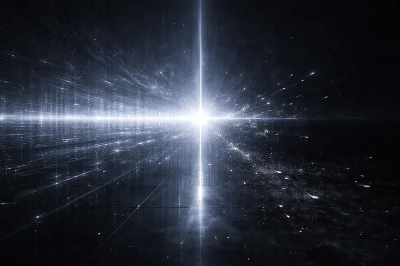 境界帯が分断する未来空間のAI生成画像（創作画像）