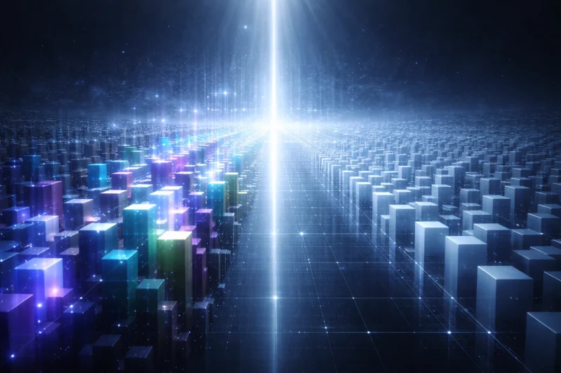 閾値帯が空間を分断するAI生成画像(創作画像)