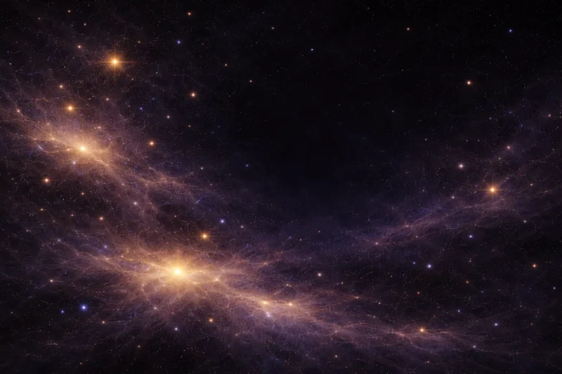 沈黙の奥で変わり始める宇宙のAI生成画像（創作画像）
