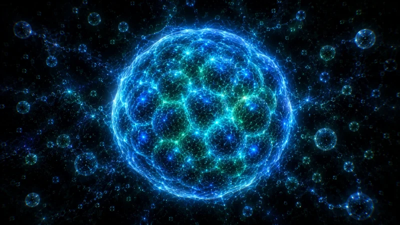 境界を持つ生命構造のAI生成画像（創作画像）。