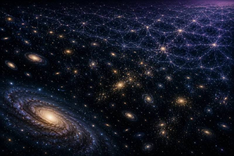 どこまでも続く宇宙のAI生成画像(創作画像)