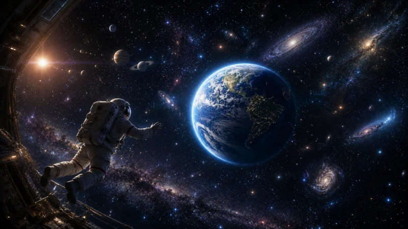 宇宙から見た地球のAI生成画像(創作画像)
