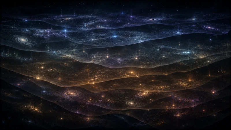 重なり合う知性の層のAI生成画像（創作画像）